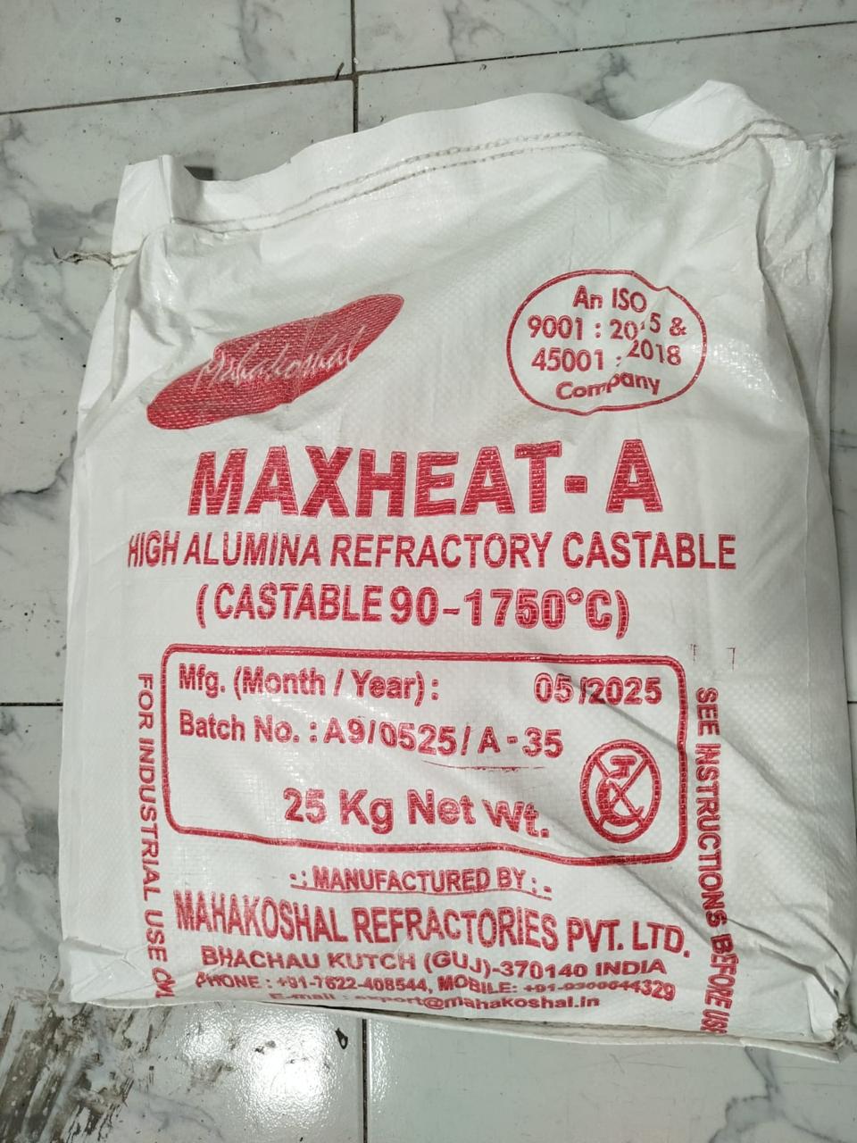 Maxheat-A High Alumina Refractory Castable